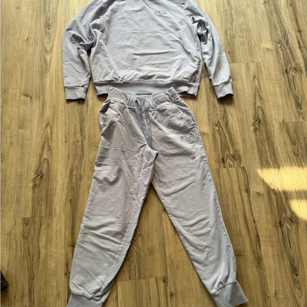 Fila Purple Lavender Sweatshirt and Joggers Set